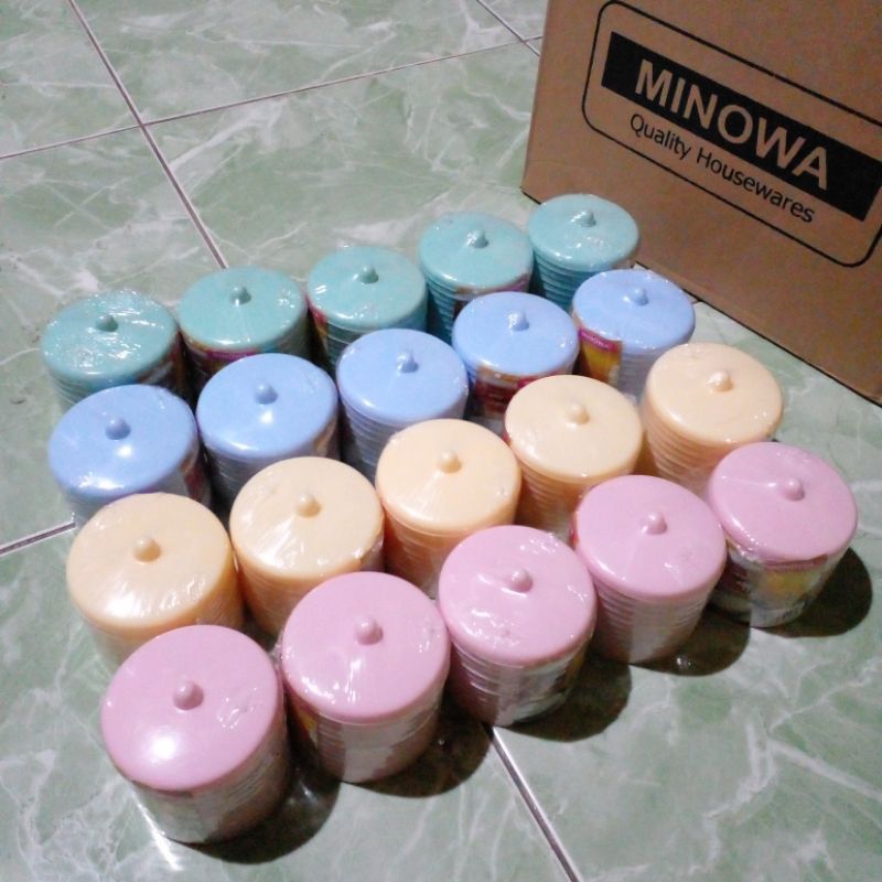 1 DUS TUTUP GELAS YOSHIKAWA MINOWA D8 tutup gelas plastik tebal berkualitas