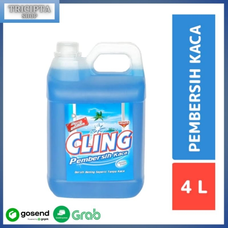 Cling Pembersih Kaca Jerigen 4 Liter Ocean Fresh