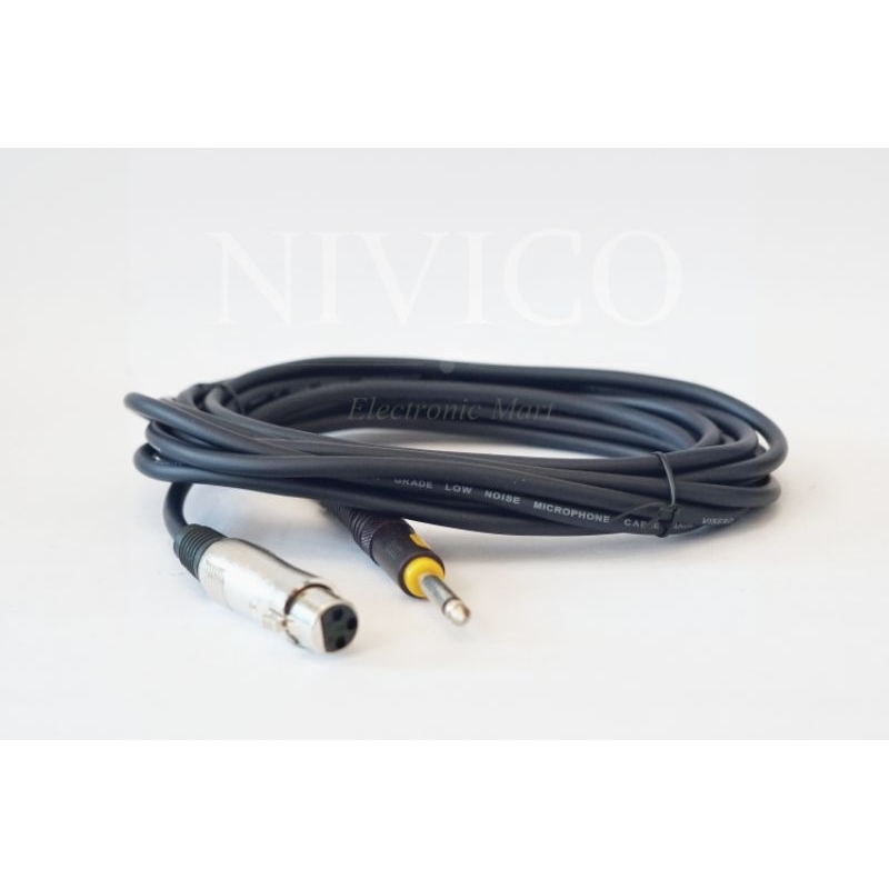 KABEL PROFESSIONAL MICROPHONE VISERO 5 M JACK AUDIO & XLR FEMALE