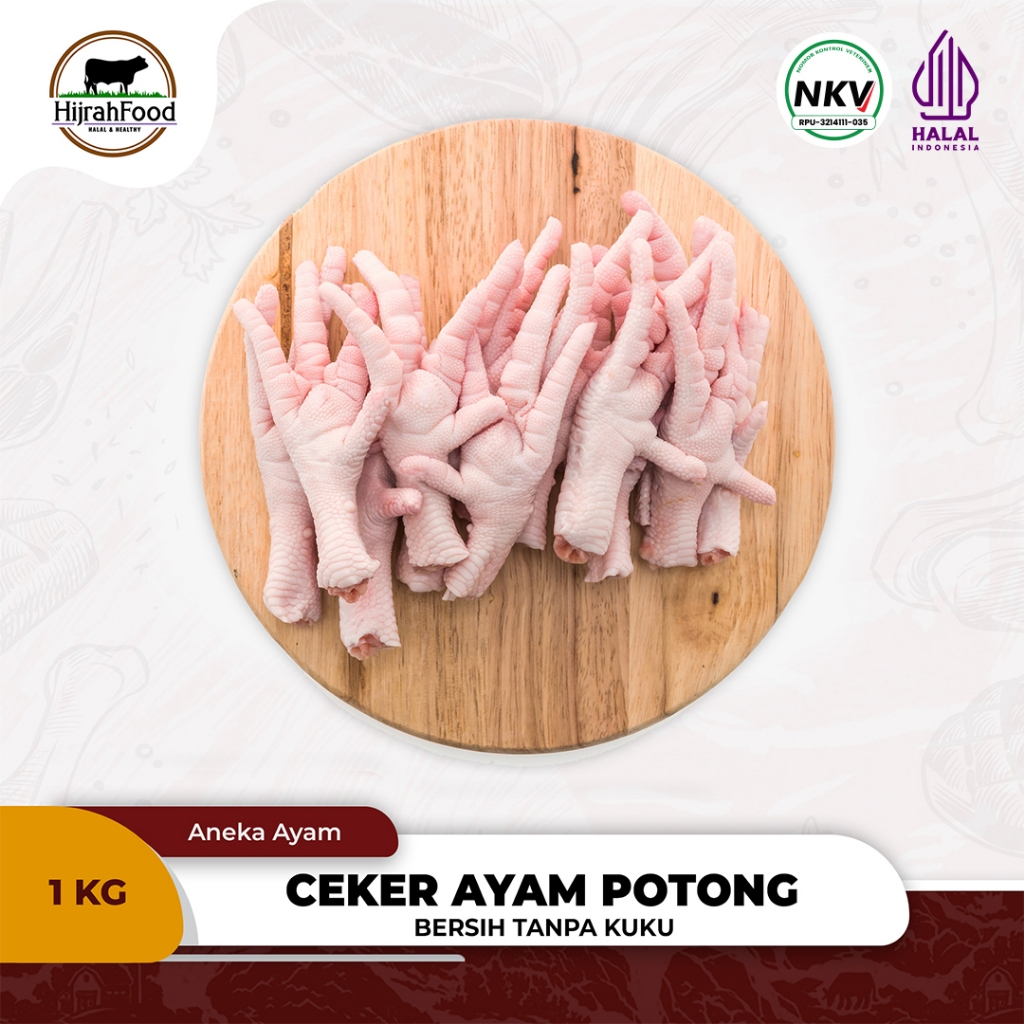

Ceker Ayam Potong Bersih Tanpa Kuku / Chicken Feet - 1000 gr