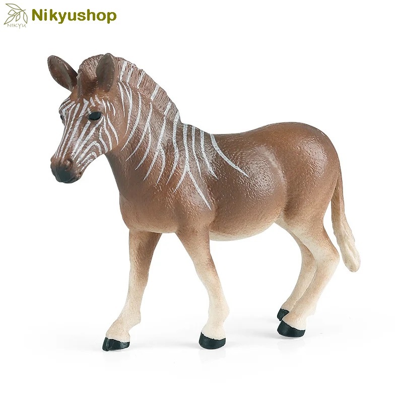 [Nikyushop] Mainan Edukasi Pajangan Miniatur Hewan Kuda Zebra Quagga