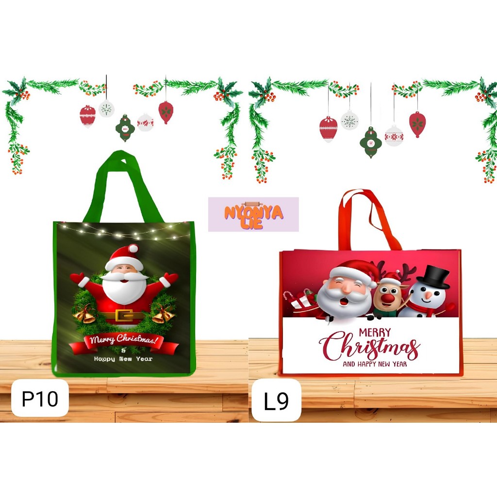 

SGN02 Tas Spundbond 30x25x14 Goodie Bag Natal Souvenir Christmas Xmas
