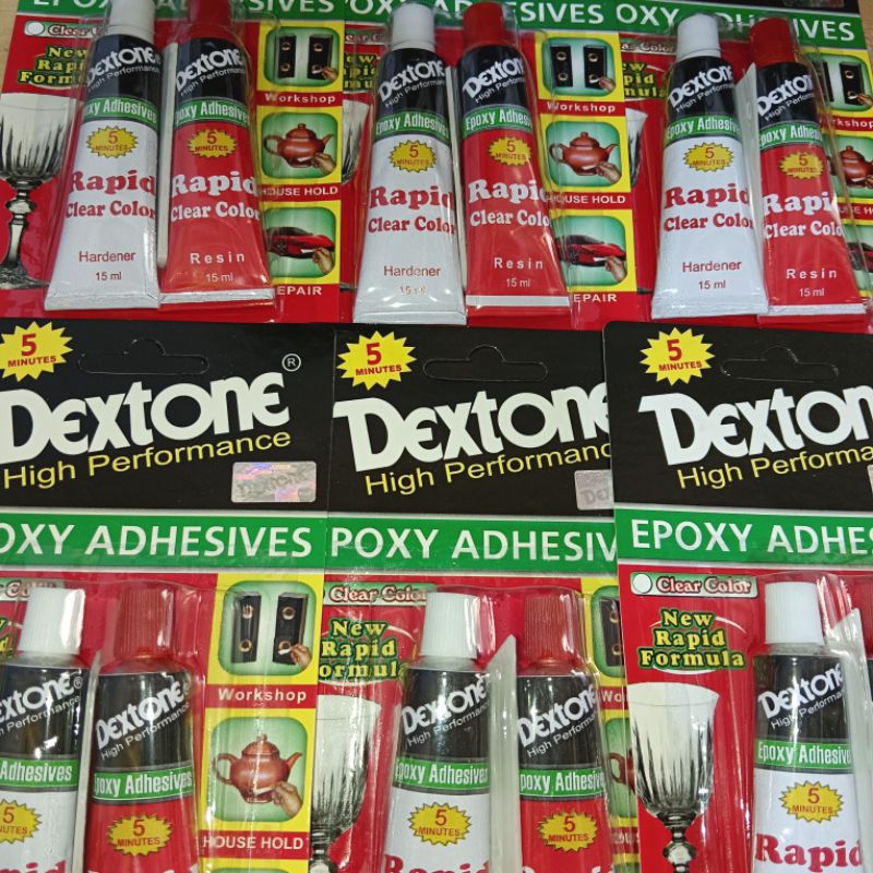 

Lem Dextone Epoxy adhesive 5 menit dextone rapid clear color 15mlx2 lem serbaguna