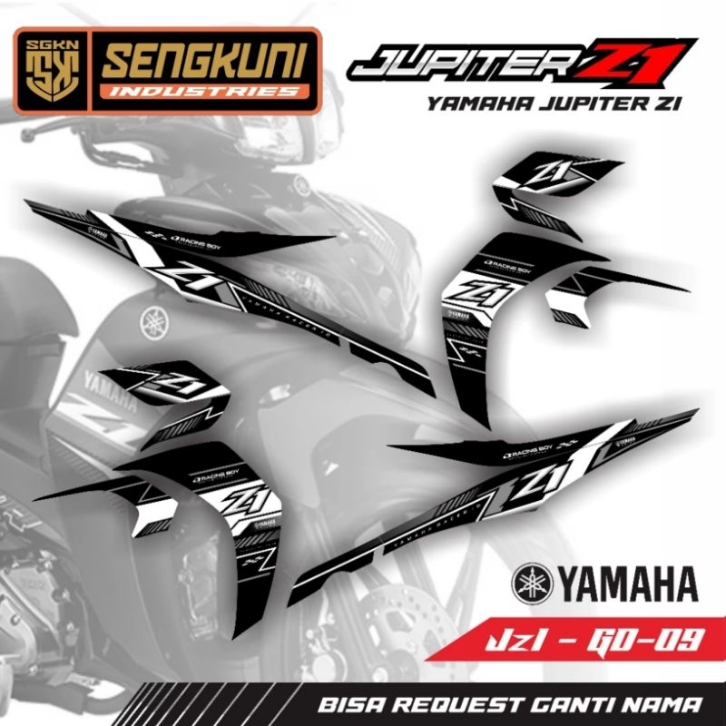Striping Stiker Sticer Dekal Decal Emblem Printing Aksesoris Motor Yamaha Jupiter  Z1 Robot ZBurhan 