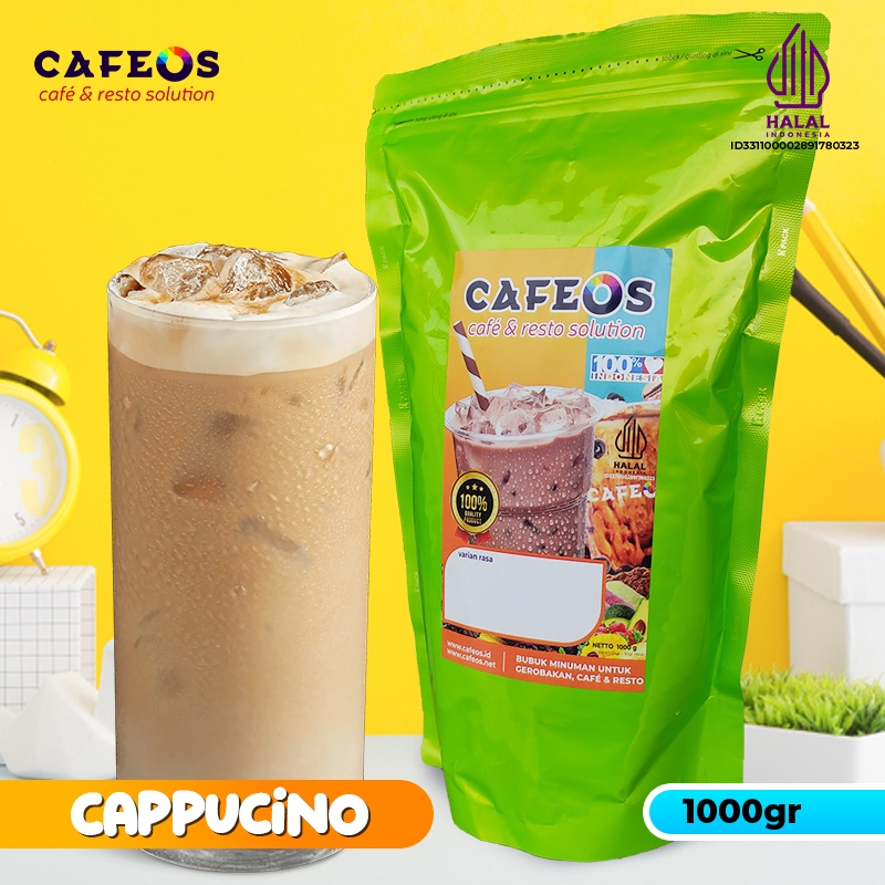 

Bubuk Minuman Rasa Kopi (Coffee) 3IN1 Cafeos Powder Drink Bubuk Minuman Kemasan 1 Kg Serbuk Minuman Kiloan