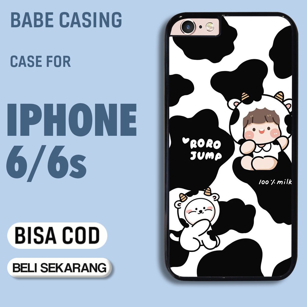 case hp iphone 6 6s terbaru aesthetic cow sapi kawai art streetwear cute keren cowok lucu casing hp 