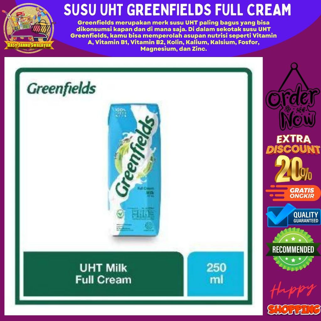 

Susu Greenfields UHT Full Cream 250 ml