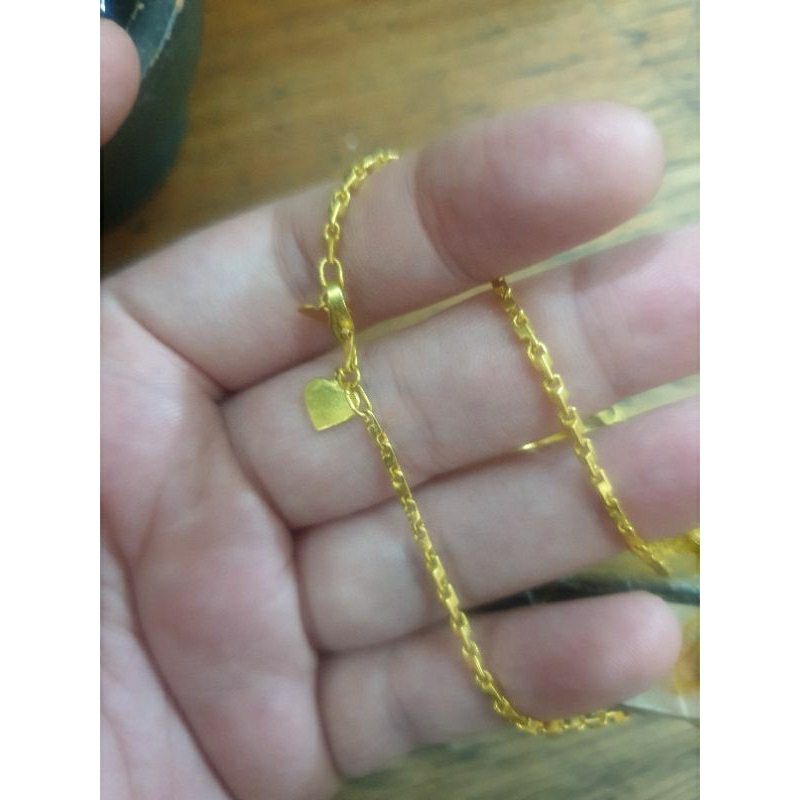 Gelang nori polos balok 24k 24 karat emas asli 990 99