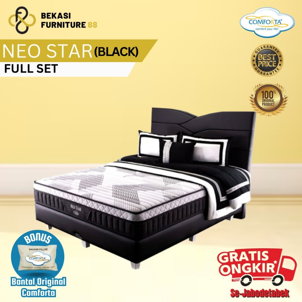 COMFORTA Kasur Springbed ( Neo Star ) Full Set ukuran 90,100,120,160,180,200x200