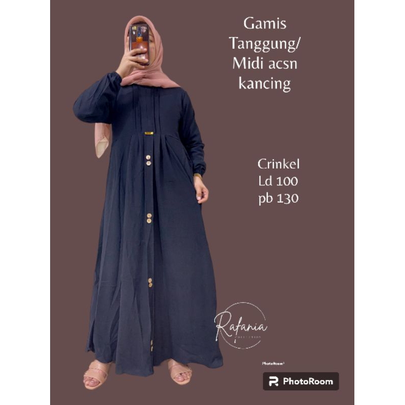 Gamis hitam/midi hitam
