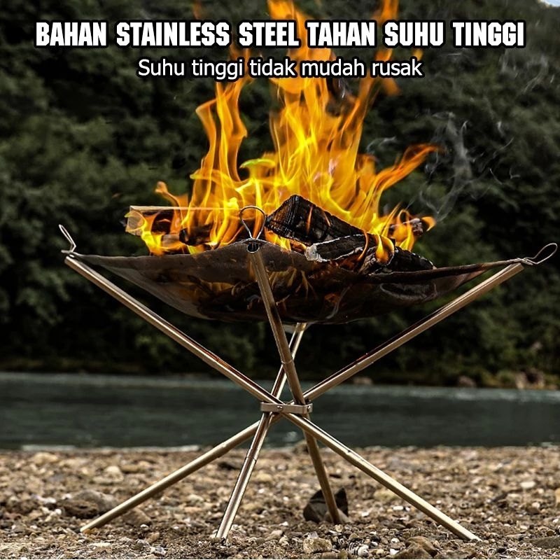 GRILL KOMPOR STAND API UNGGUN PORTABLE