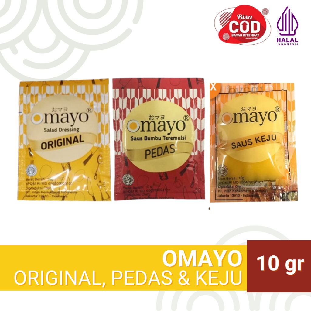 

Omayo Mayo Sachet 10gr - Omayo Mayo Original 10gr - Omayo Mayo Pedas 10gr - Omayo Mayo Keju 10gr