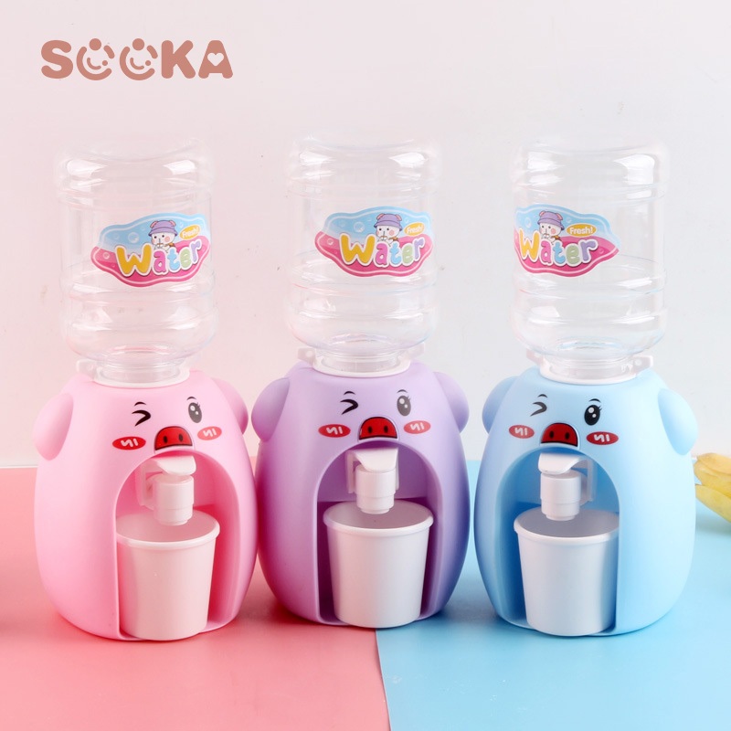 Select x Sooka Dispenser Air Mini-Kelinci Lucu dan Bebek Simulasi Anak Menyenangkan Dispenser Air Mini Dispenser Air Ganda Mainan Rumah Bermain Mesin Jus SK-GCG1101