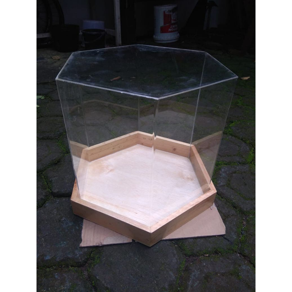 Paket Tutup Seserahan Hexagonal Akrilik