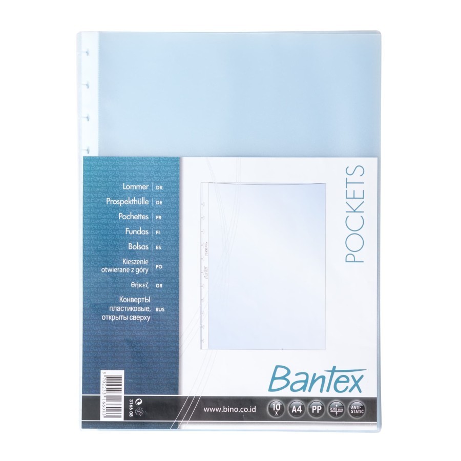 

Bantex Pocket For Display Book Refillable A4 0,07mm thickness (10 sheets)