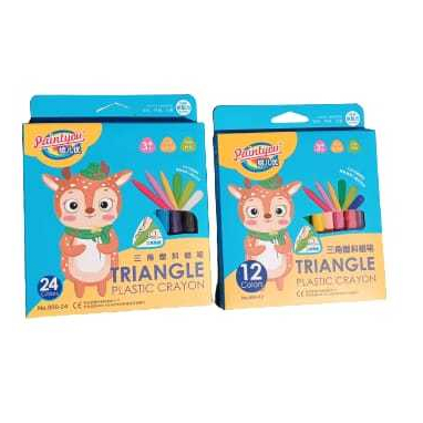 

Krayon Plastik Anti Kotor / Crayon Lab Non Toxic Crayon Triangular 24 Warna