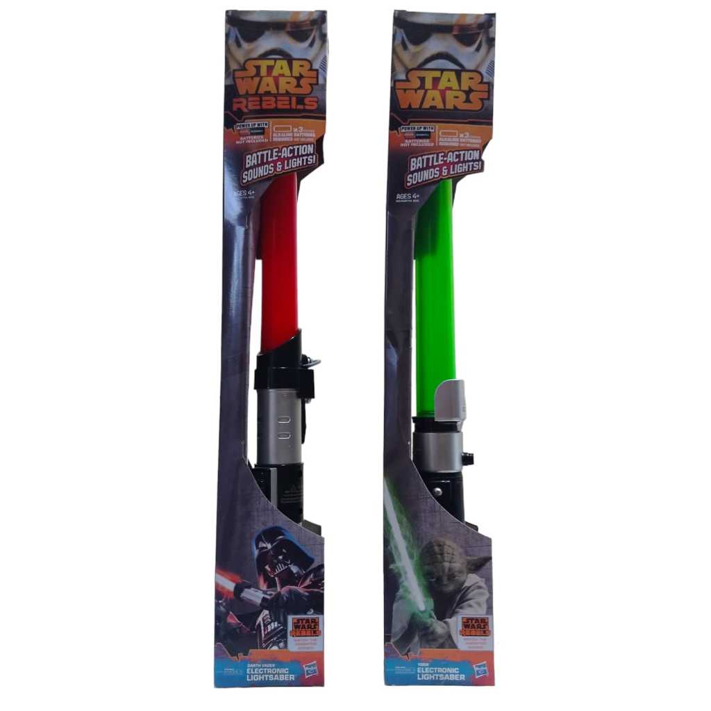 Hasbro Star Wars Electronic Lightsaber DARTH VADER YODA Mainan Saber