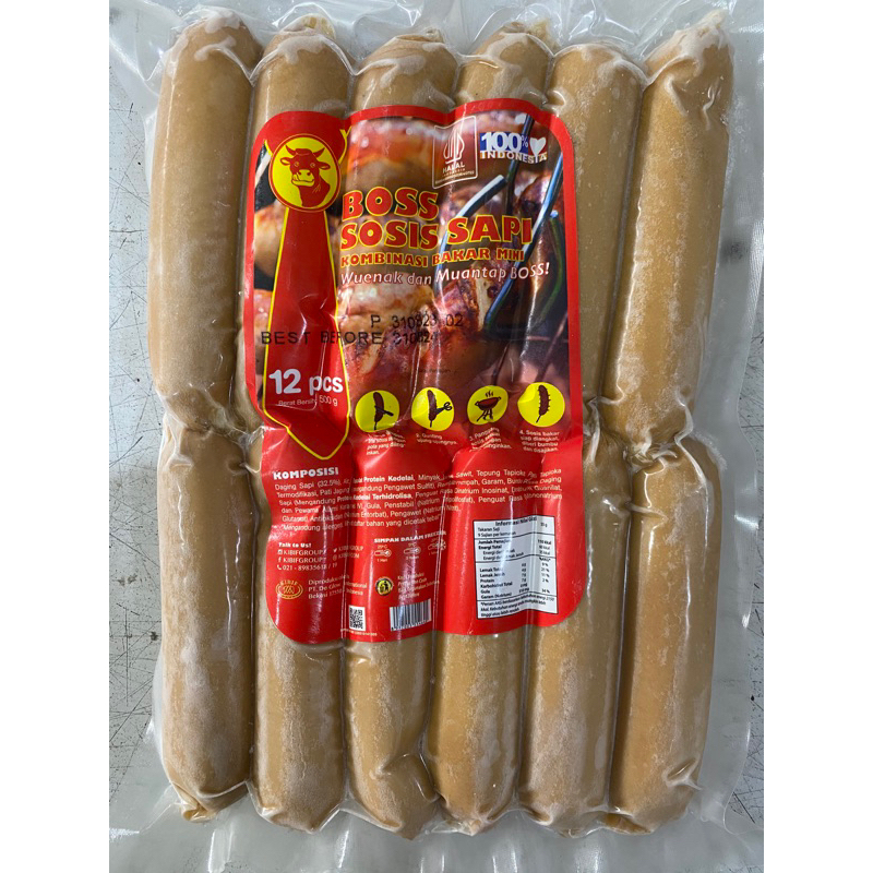 

boss sosis sapi ori 500gr