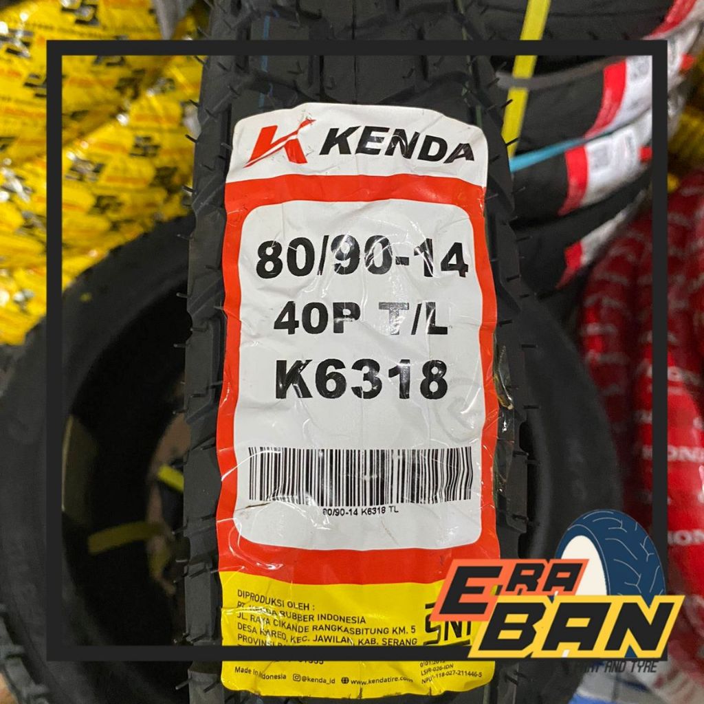 BAN LUAR KENDA K6318 80 90 RING 14 TUBELESS