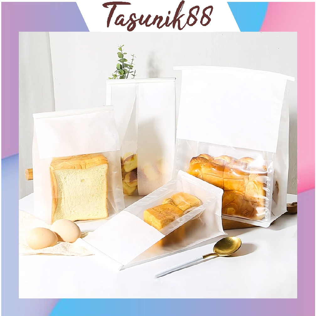 ⭐TasUnik88⭐ Kantong Roti Tawar Serbaguna | Plastik Roti Tawar Ziplock Kawat | Paper Bread Bag R1016