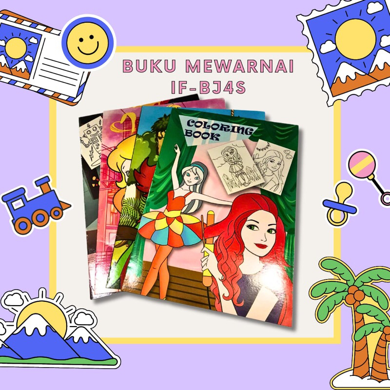 

BUKU MEWARNAI / COLORING BOOK EDUKASI ANAK [ Besar]