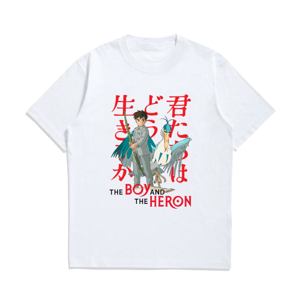 KAOS GHIBLI THE BOY AND HERON / GHIBLI TSHIRT / KAOS GHIBLI