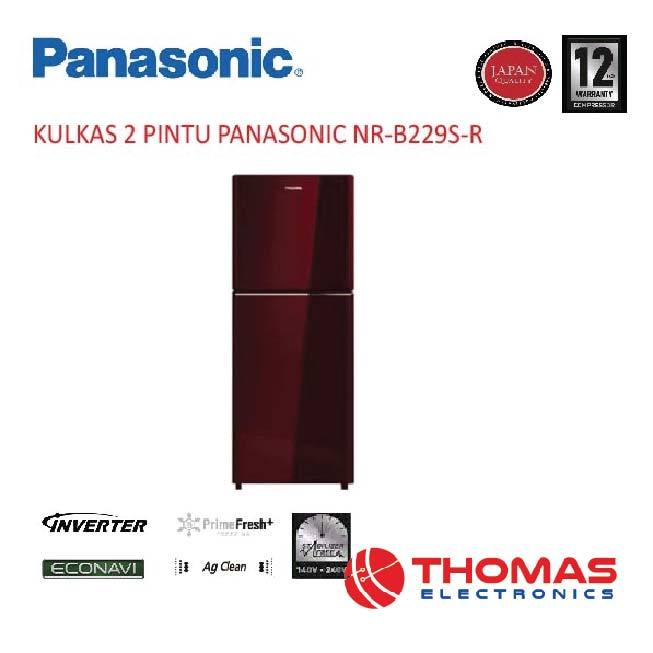 PANASONIC Kulkas 2 Pintu NR B229S R No Frost Garansi Resmi