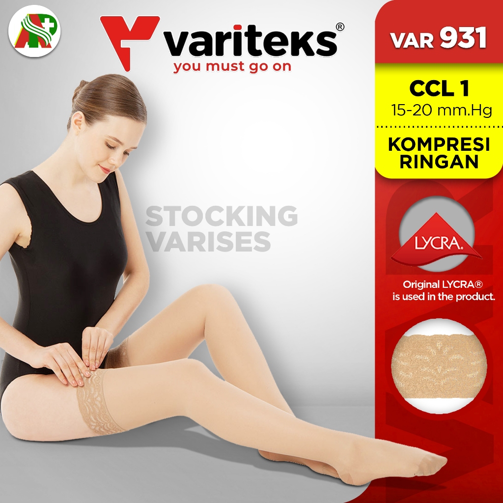 VARITEKS 931 (Stocking Varises) Thigh High Closed Toe CCL1