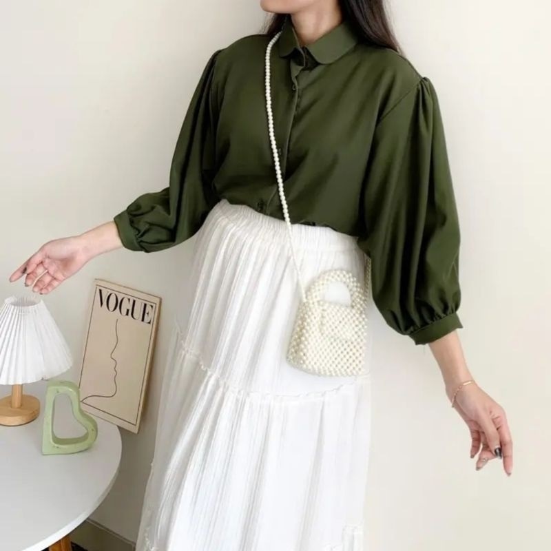 Baju Atasan Wanita Jumbo Terbaru Ld 120 Kemeja Jumbo Wanita XXL Ld 120 Atasan Kemeja Terbaru Baju Ke
