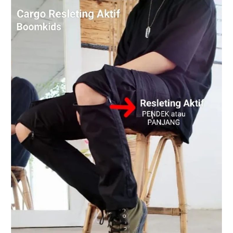 (COD) Celana cargo resleting lutut terbaru panjang atau pendek | Celana cargo murah | Celana pdl sek