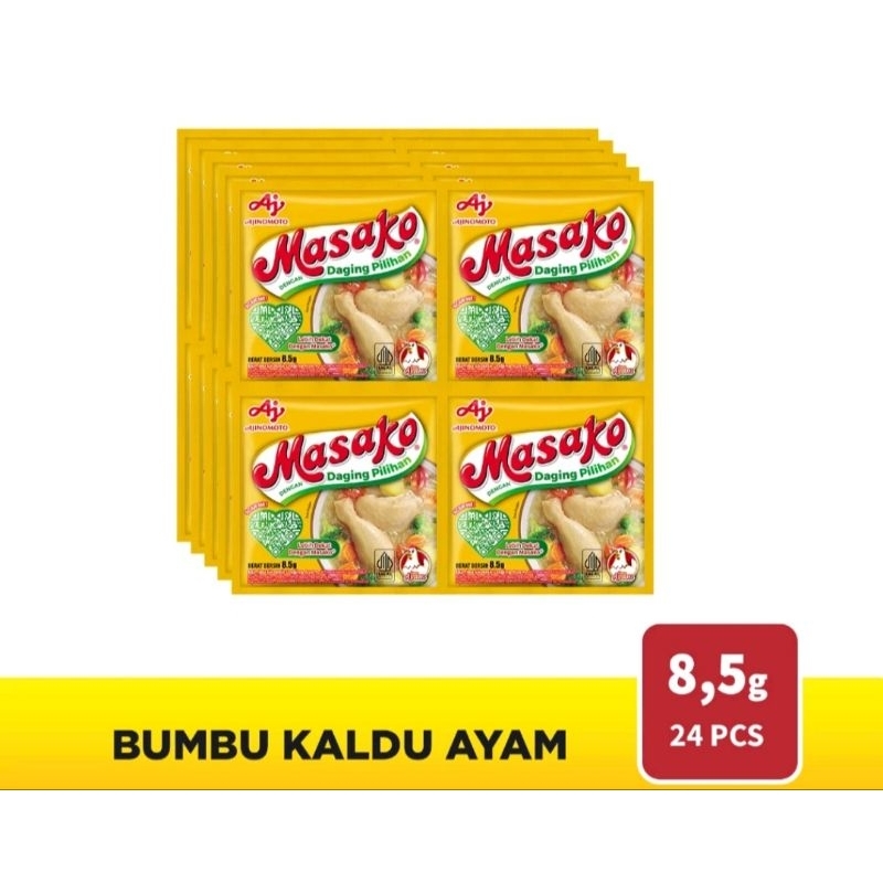 

Masako Bumbu Penyedap Rasa Sapi/ Ayam 12 Pcs x 8,5 Gr