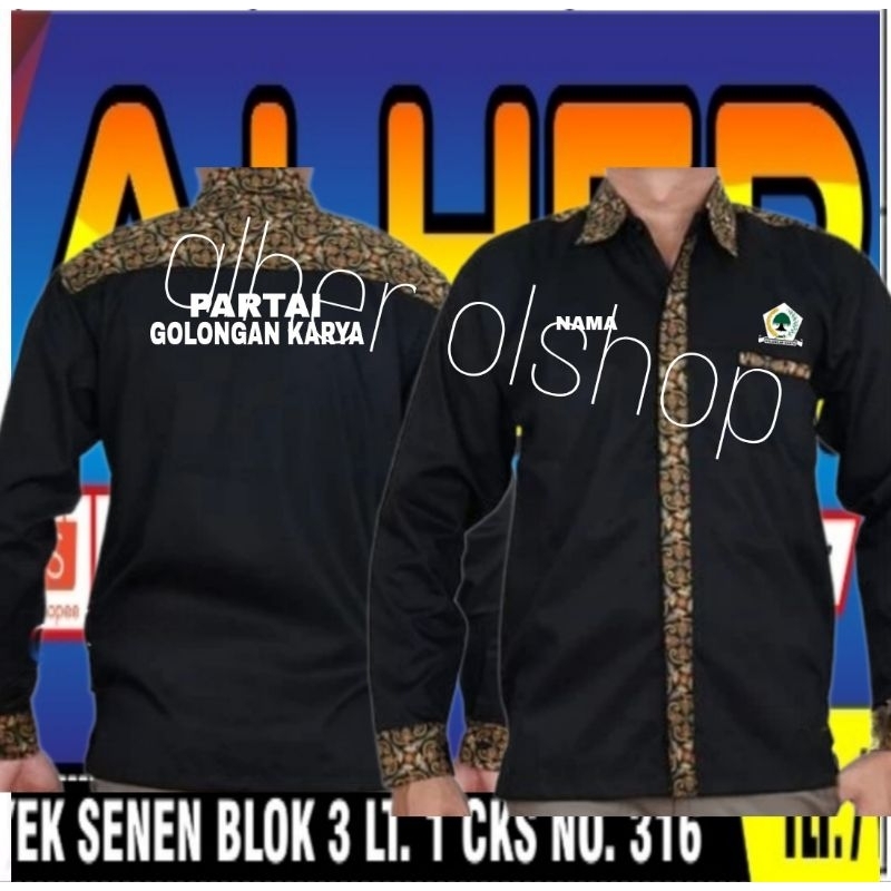 kemeja partai Golkar kemeja Golkar kemeja partai golongan karya baju Golkar baju partai Golkar serag