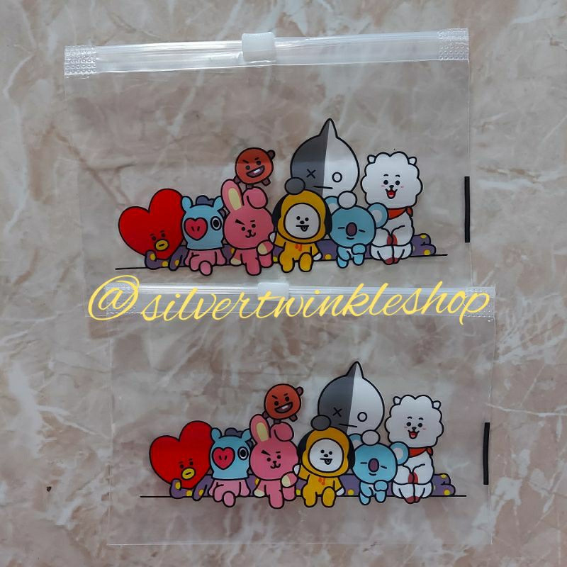 

Pouch zipper bts bt21 ziplock transparan bening transparant tempat pensil multifungsi serbaguna motif bag organizer mini lucu mika travel travelling karakter landscape kosmetik cosmetic tas dompet zip lock storage alat tulis perlengkapan sekolah