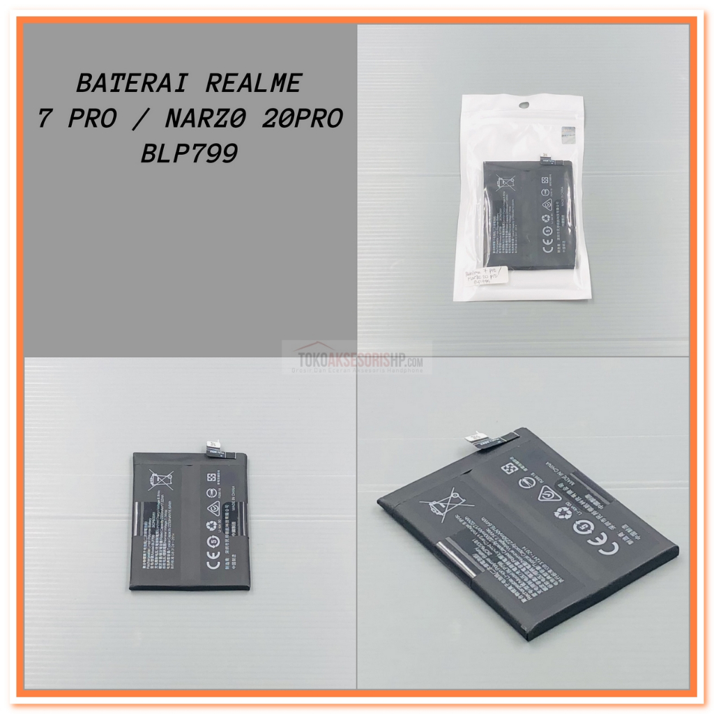 Baterai Realme 7 Pro Batre Realme Narzo 20 Pro Baterai Realme BLP799 Ori