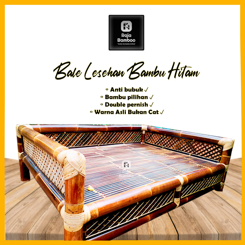 Bale Lesehan | Bale Bambu | Bale Santai | Bale Estetik | Bale Besar | Bale Traditional Ukuran 2x2m |