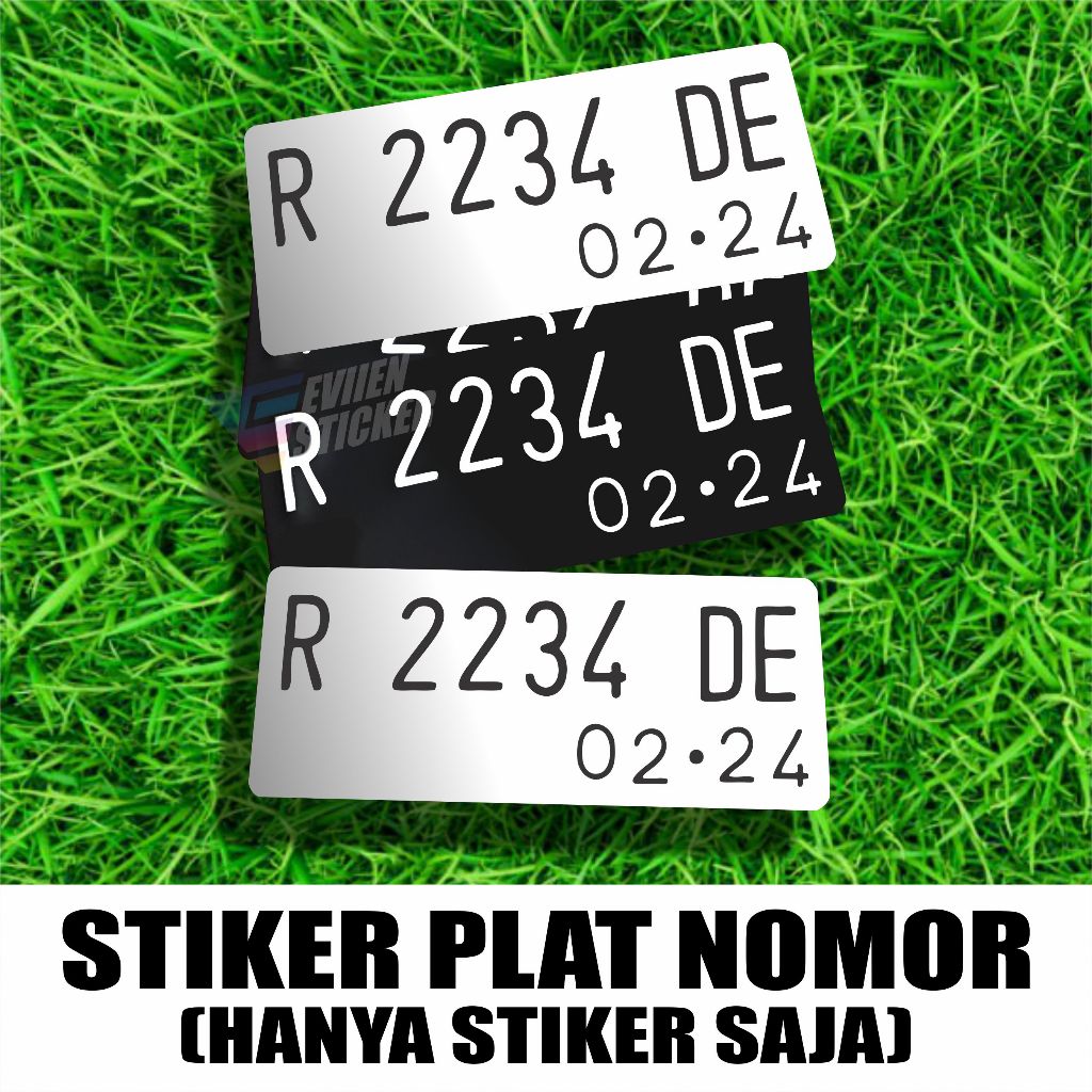 STIKER PLAT NOMOR MOTOR