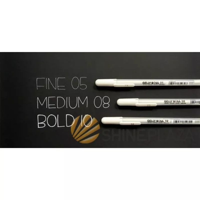 

SAKURA GELLY ROLL CLASSIC WHITE GEL PEN - PULPEN GEL PUTIH 0.5MM 0.8MM 1.0MM