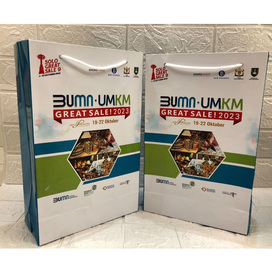 

Custom paperbag instansi BUMN UMKM, seminar,acara gathering dll