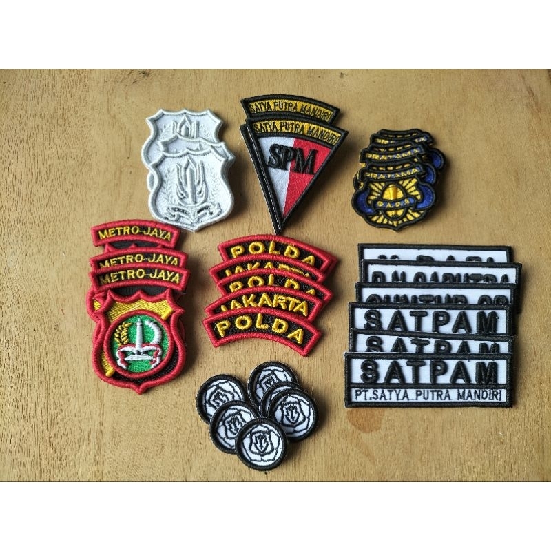Bordir Timbul Atribut Satpam Security