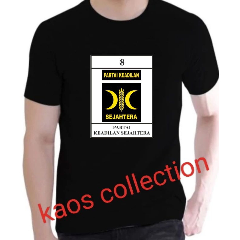 kaos partai kaos distro pria partai keadilan bhn cotton halus adem