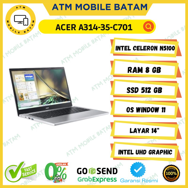 Acer Aspire 3 A314-35-C701 Intel Celeron N5100 8/512GB W11 OHS