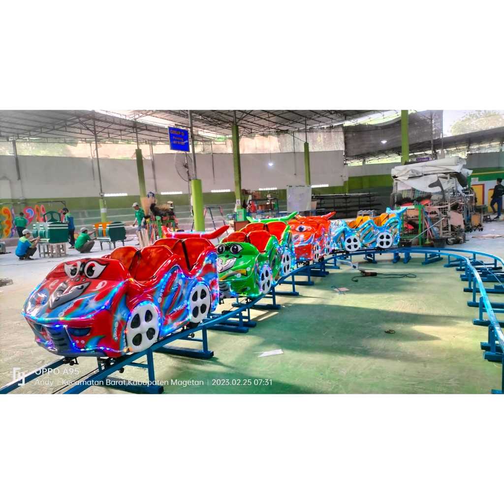 mini coaster supernova naik turun dobel jok kereta lantai odong rel murah