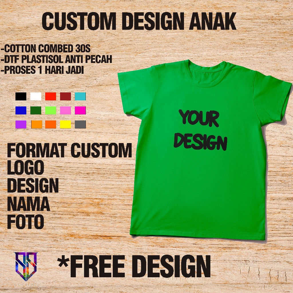 KAOS CUSTOM LOGO/KAOS CUSTOM DESAIN/KAOS CUSTOM NAMA REQUEST DESAIN SENDIRI/FREE DESAIN-Sstore