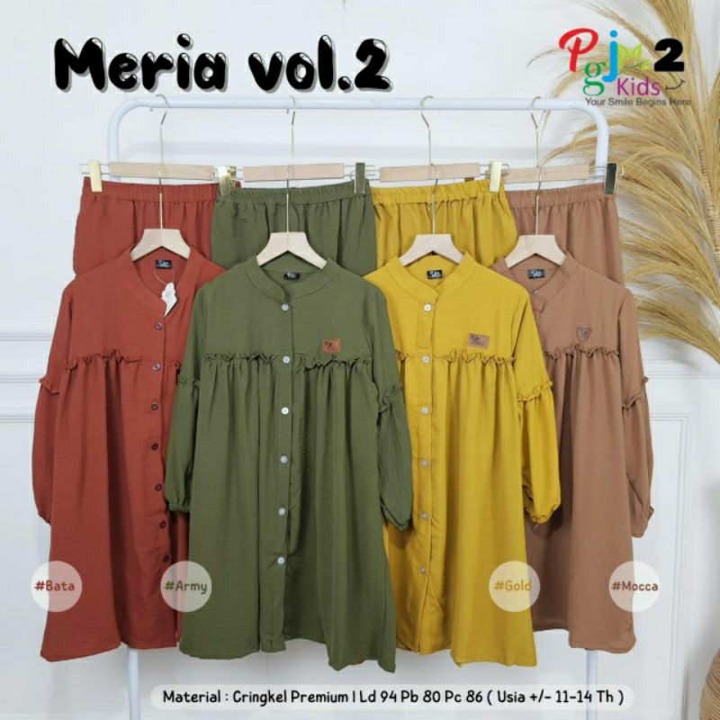 meria set tunik by pgj || cringkel premium ld94