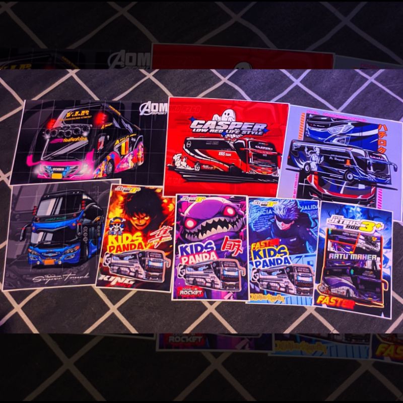 

COD stiker bus berkelas premium high quality 50 Stiker + Bonus