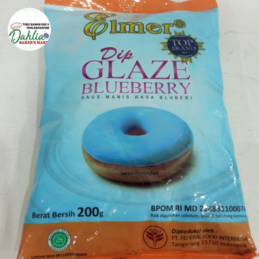 

Elmer Dip Glaze Blueberry Saus Manis Rasa Bluberi Kemasan 200 Gram