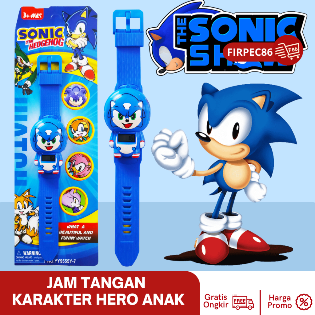 JAM TANGAN ANAK LAKI LAKI SUPERHERO LED DIGITAL BANYAK KARAKTER