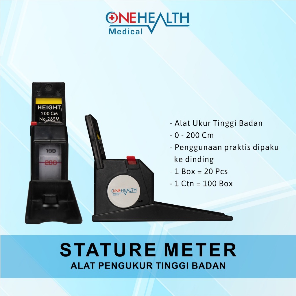 Pengukur Tinggi Badan Onehealth Anak Dewasa Orang Tua Alat Ukur Meteran Tinggi Badan