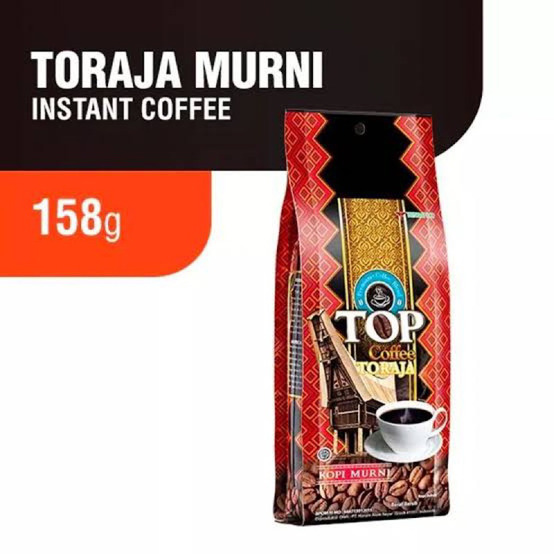 

TOP Coffee kopi bubuk instan Toraja Murni 158gr (beli 1 gratis gelas)