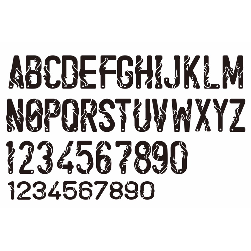 Stiker Plat Nomor Motor Custom Variasi (Sepasang)